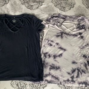 American eagle ribbed shirt bundle